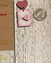 Load image into Gallery viewer, Valentine Envelope Dangle Earrings