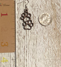 Load image into Gallery viewer, Paw Print Dangle Earrings