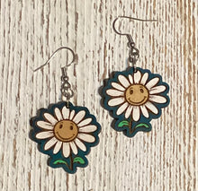Load image into Gallery viewer, Smiley Daisy (style a)Dangle Earrings