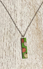 Load image into Gallery viewer, Pumpkins (green background) Necklace