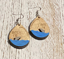 Load image into Gallery viewer, Fishing Bite Me Dangle Earrings