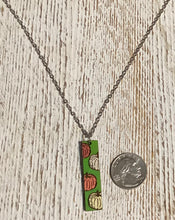 Load image into Gallery viewer, Pumpkins (green background) Necklace