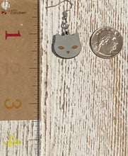 Load image into Gallery viewer, Cat Face Dangle Earrings