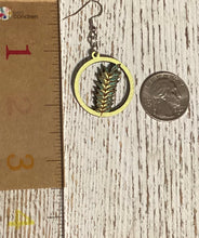 Load image into Gallery viewer, Round Feather Dangle Earrings