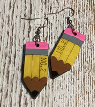 Load image into Gallery viewer, Pencil Dangle Earrings