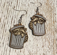 Load image into Gallery viewer, Raccoon Dangle Earrings