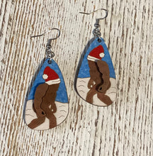 Load image into Gallery viewer, Winter Sasquatch Dangle Earrings