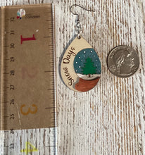 Load image into Gallery viewer, Snow Globe “Snow Days” Dangle Earrings