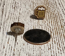 Load image into Gallery viewer, Mug of Beer Stud Earrings
