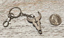 Load image into Gallery viewer, Cow Skull Keychain
