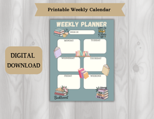 Load image into Gallery viewer, **printable download** Books Weekly Planner
