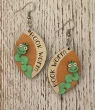 Load image into Gallery viewer, Bookworm Dangle Earrings
