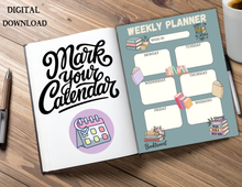 Load image into Gallery viewer, **printable download** Books Weekly Planner
