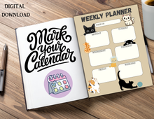 Load image into Gallery viewer, **printable download** Cat Weekly Planner

