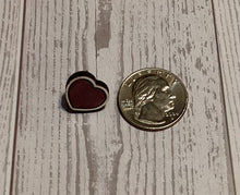 Load image into Gallery viewer, Heart Shimmery Pink Stud Earrings
