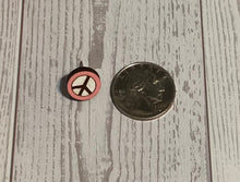 Load image into Gallery viewer, Peace Symbol(pink)Stud Earrings
