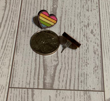 Load image into Gallery viewer, Rainbow Heart Stud Earrings
