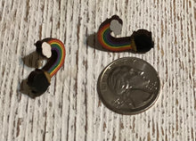 Load image into Gallery viewer, Rainbow with a Pot of Gold Stud Earrings
