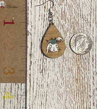 Load image into Gallery viewer, Floral Bunny Dangle Earrings
