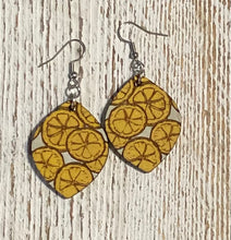 Load image into Gallery viewer, Lemon Slices Dangle Earrings
