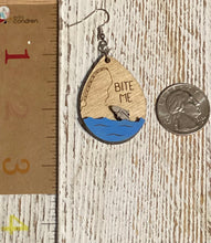 Load image into Gallery viewer, Fishing Bite Me Dangle Earrings
