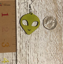 Load image into Gallery viewer, Alien Head Dangle Earrings
