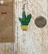 Load image into Gallery viewer, Plant Dangle Earrings
