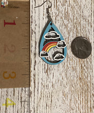 Load image into Gallery viewer, Rainbow &amp; Clouds Dangle Earrings
