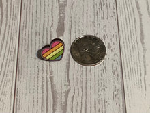 Load image into Gallery viewer, Rainbow Heart Stud Earrings
