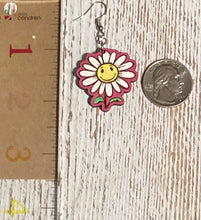 Load image into Gallery viewer, Smiley Daisy (style b)Dangle Earrings
