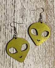 Load image into Gallery viewer, Alien Head Dangle Earrings
